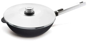 Τηγάνι - Wok Αντικολλητικό Diamond XR Logic Pro 11028PLCIL 28cm Inox-Black Woll 28cm Aluminium