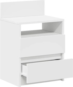 vidaXL Κομοδίνα 2 τεμ. με 2 Συρτάρια Λευκά 40x33x60 εκ.