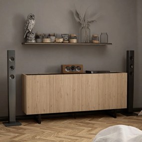 ΜΠΟΥΦΕΣ KIOUBO PAKOWORLD ΜΕΛΑΜΙΝΗΣ OAK-ΜΑΥΡΟ 180X42X80ΕΚ