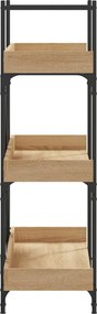 vidaXL Βιβλιοθήκη 3 Επιπέδων Sonoma Δρυς 100x33x108,5εκ. Επεξεργ. Ξύλο