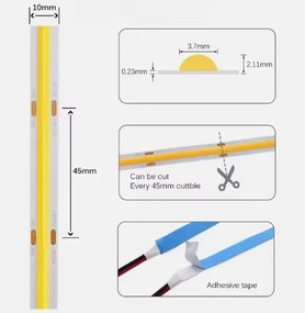 SE-COB10-4K LED STRIP COB 10W 4000K 384Chips/m 10m 8mm 3 YEARS WARRANTY PRICE PER METER