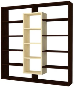 Βιβλιοθήκη Ample 731WAT3609 125x22x135,7cm Wenge-Natural