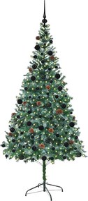vidaXL Τεχνητό Χριστουγεννιάτικο Δέντρο Πράσινο 210 cm PVC και Χάλυβας