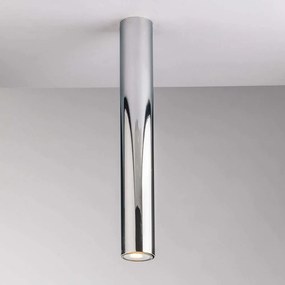 Φωτιστικό Οροφής - Πλαφονιέρα Fluke I-FLUKE-PL40 CR 1xGU10 Φ5,5cm 40cm Chrome Luce Ambiente Design Metal