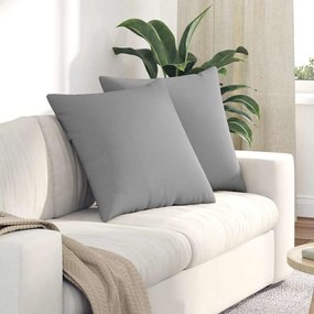 vidaXL Μαξιλάρι Καναπέ 2 pcs Σκίουρος Γκρί 80 x 80 cm ύφασμα