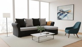Γωνιακός καναπές Dimus-Μαύρο - γκρι