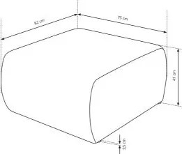 Πουφ Alino - 75.00Χ82.00Χ41.00cm
