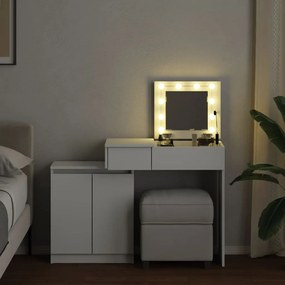 Μπουντουάρ με LED Λευκό 115x37x110,5 εκ. - Λευκό