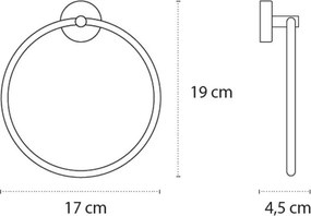 Karag Moderno 2220 - Κρίκος Πετσετών Χρωμε