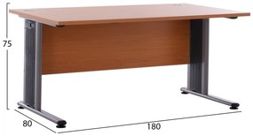 ΓΡΑΦΕΙΟ ΕΠΑΓΓΕΛΜΑΤΙΚΟ VALDEN HM2046.03 ΚΕΡΑΣΙ 180X80X75 (1 Τεμμάχια)