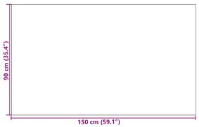 vidaXL Πατάκι πόρτας Ορθογώνιο Κόκκινο 90x150 εκ