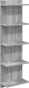 vidaXL Ράφι Τοίχου Γκρι Sonoma 30 x 15 x 100 εκ