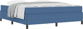 vidaXL Σκελετός Κρεβατιού με στρώμα Μπλε 180 x 200 cm ύφασμα