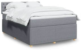 ΚΡΕΒΑΤΙ BOXSPRING ΜΕ ΣΤΡΩΜΑ ΑΝΟΙΧΤΟ ΓΚΡΙ 140X200 ΕΚ. ΥΦΑΣΜΑΤΙΝΟ 3289786