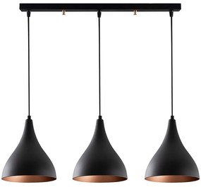 Φωτιστικό Οροφής - Ράγα Berceste 525NOR1638 72x118cm 3xE27 40W Black Opviq