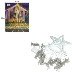 Χριστουγεννιάτικο δέντρο από φωτάκια θερμό χρώμα LED 2.5m - Star waterfall light-082267-190748