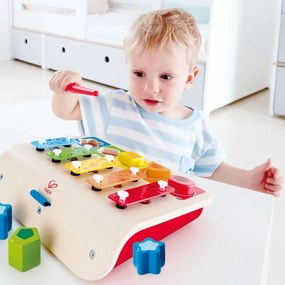 Ξυλόφωνο - Πιανάκι &amp; Παζλ 3Σε1 Hape Shape Sorter Xylophone