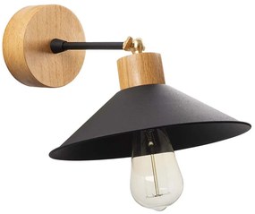 Φωτιστικό Τοίχου - Απλίκα Manavgat 525NOR3138 Φ24x20cm 1xE27 40W Natural-Black Opviq