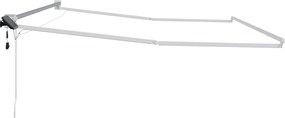 vidaXL Manual Awning Frame with Solar LED 4,5 x 3 m Λευκό
