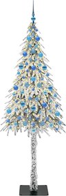 vidaXL Χριστουγεννιάτικο Δέντρο με 300 LED Λευκό 210 cm ΠΕ και Ατσάλι