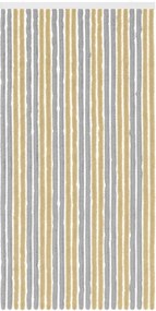 vidaXL Κουρτίνα εντόμων Chenille Γκρι και Μπεζ 100 x 200 cm 100% PP