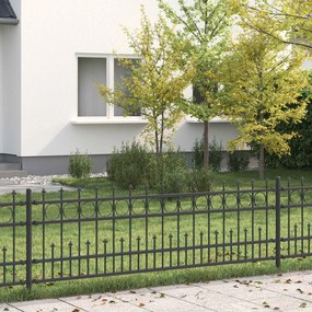 vidaXL Φράχτης Σπάικ Ρινγκ Μαύρο 200 x 130 εκ