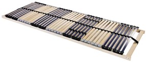 vidaXL Βάση κρεβατιού με λάμες Καφέ 80 x 190 cm Στερεό Ξύλο Μηλιάς