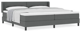 vidaXL Κρεβάτι box spring με στρώμα με στρώμα Σκούρο γκρι 200 x 200 cm