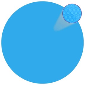 Κάλυμμα Πισίνας Ηλιακό Στρογγυλό Μπλε 381 εκ. από Πολυαιθυλένιο - Μπλε