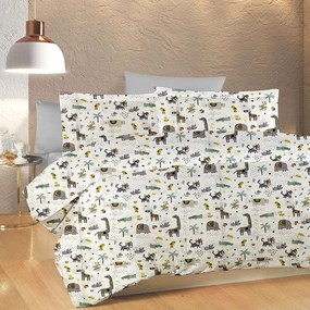 Πάπλωμα Παιδικό Zoo 557 White-Grey DimCol Single 160x240cm 100% Βαμβάκι