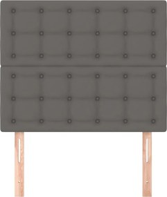 vidaXL Κεφαλάρι Γκρι 90x5x118/128 εκ. από Συνθετικό Δέρμα