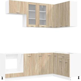 vidaXL Μονάδα κουζίνας LYON 8 pcs Sonoma Δρυς Επεξεργασμένο Ξύλο