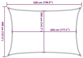 Πανί Σκίασης Taupe 4 x 5 μ. από HDPE 160 γρ./μ² - Μπεζ-Γκρι