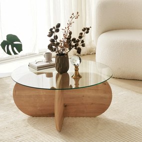 Τραπεζάκι Σαλονιού Sapphire Δρυς CLESAMO 75x75x35