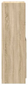 Στήλη Κουζίνας Sonoma Δρυς 57x41,5x131,5 εκ. Επεξεργασμένο Ξύλο - Καφέ