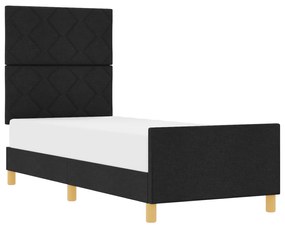 vidaXL ΒίδαXL Κρεβάτι Μαύρο 80x200 εκ Ύφασμα