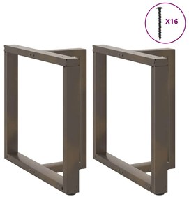 vidaXL Πόδια Τραπεζαρίας σε Σχήμα Τ, 2 τεμ. Μαύρο 70x35x(72-73) εκ. Ατσάλι