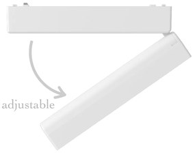 Φωτιστικό LED 12W 3CCT για Ultra-Thin μαγνητική ράγα σε λευκή απόχρωση (by tuya and zigbee) D:23cmX8cm (T04805-WH)