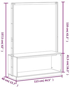 ΚΡΕΜΑΣΤΡΑ ΡΟΥΧΩΝ ΠΑΠΟΥΤΣΟΘΗΚΗ ΛΕΥΚΗ 113X40X157,5ΕΚ ΜΑΣΙΦ ΠΕΥΚΟ 832330