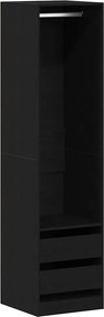 vidaXL Ντουλάπι με ράφι Μαύρη Οξυά 50 x 50 x 200 cm Επεξεργασμένο ξύλο