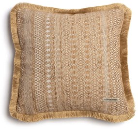 Μαξιλαροθήκη Διακοσμητική Olympos Trimming Beige Sand Aslanis Home 45X45 Βαμβάκι-Chenille