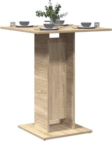vidaXL Τραπέζι Bistro Χρώμα Sonoma Δρυς 60 x 60 x 75 εκ. Επεξ. Ξύλο