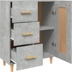 vidaXL Ντουλάπι Γκρι Σκυροδέματος 69,5x34x90 εκ. Επεξεργασμένο Ξύλο
