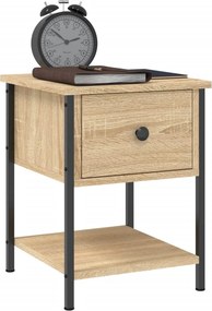 vidaXL Κομοδίνα 2 τεμ. Sonoma Δρυς 34x35,5x45εκ από Επεξεργασμένο Ξύλο