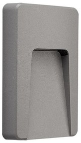 Adeleq Led Φωτιστικό PC Επίτοιχο ΄Εμμεσου Φωτισμού Ορθόγωνιο 3W 3000Κ Ip65 Γκρι 3-9746