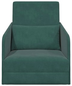 vidaXL Κρεβάτι καναπές Σκούρο Πράσινο 65 x 80 x 83 εκ. Βελούδο