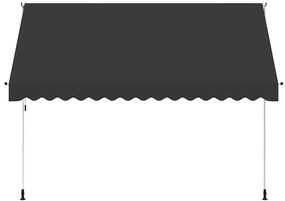 vidaXL Τέντα Συρόμενη Χειροκίνητη Ανθρακί 350 εκ.