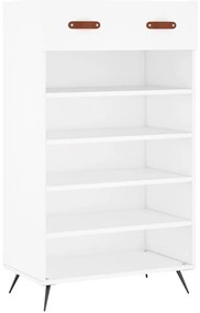 vidaXL Παπουτσοθήκη Λευκή 60 x 35 x 105 εκ. από Επεξεργασμένο Ξύλο