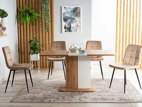 TABLE NEXT OAK ARTISAN / WHITE MAT 110(145)X68 (D) DIOMMI NEXTDABM110D