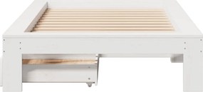 vidaXL Σκελετός Κρεβ. Χωρίς Στρώμα Λευκό 75x190 εκ Μασίφ Πεύκο
